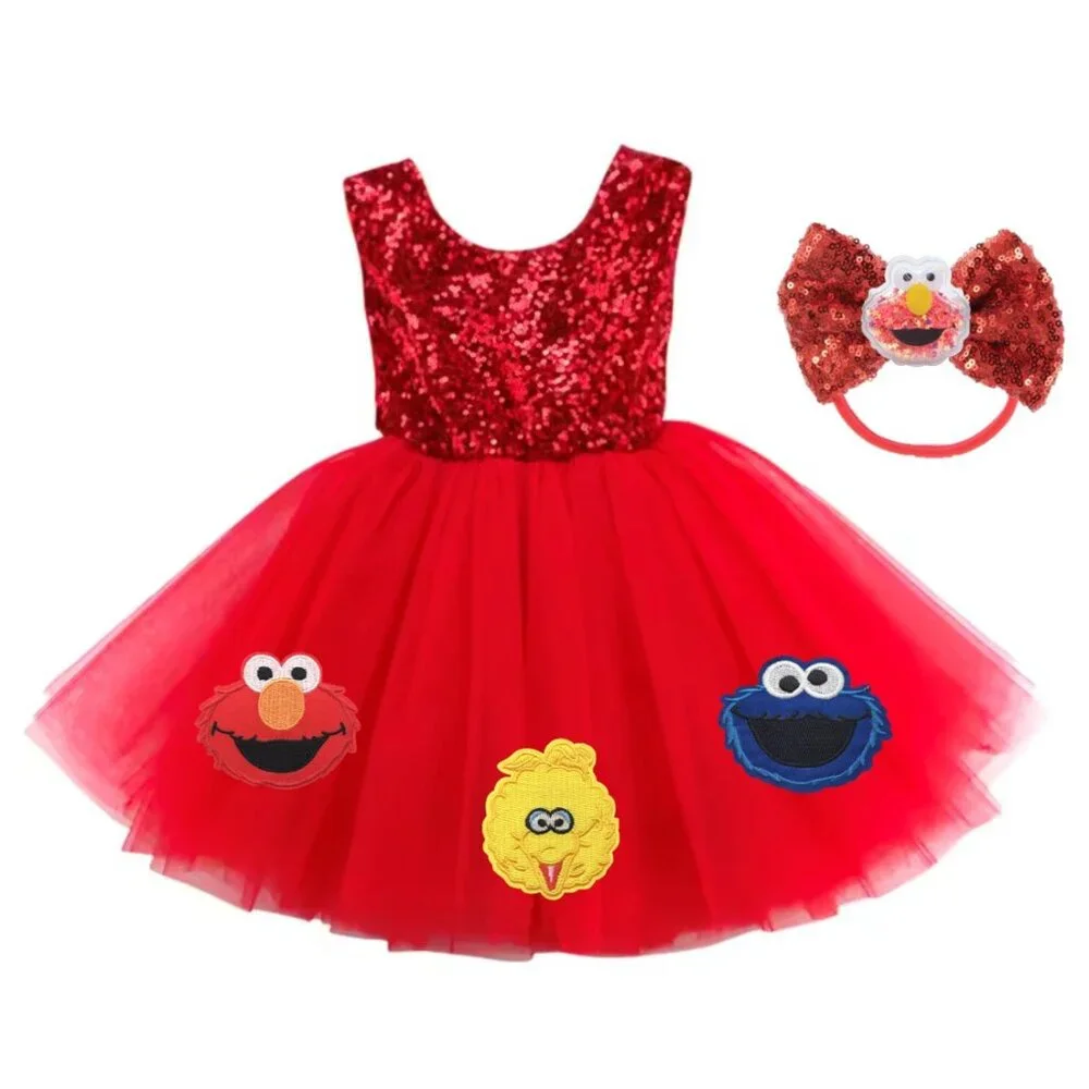 Elmo Dress Smash Cake First Birthday Cookie Monster Clothes Sesame Street Dress